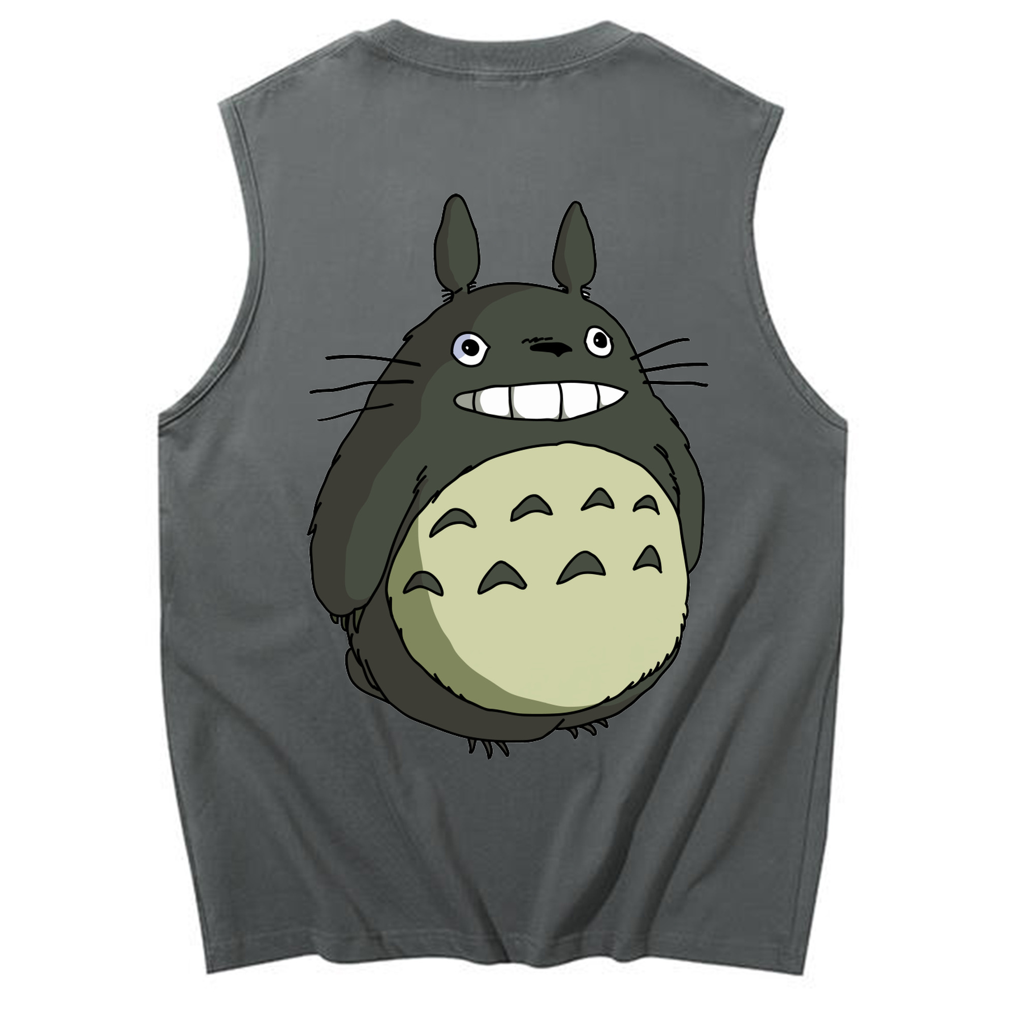 （画像用） となりのトトロ 草壁メイ 草壁サツキ My Neighbor Totoro Satsuki Kusakabe Mei Kusakabe コットン100％タンクトップ（背面プリント）